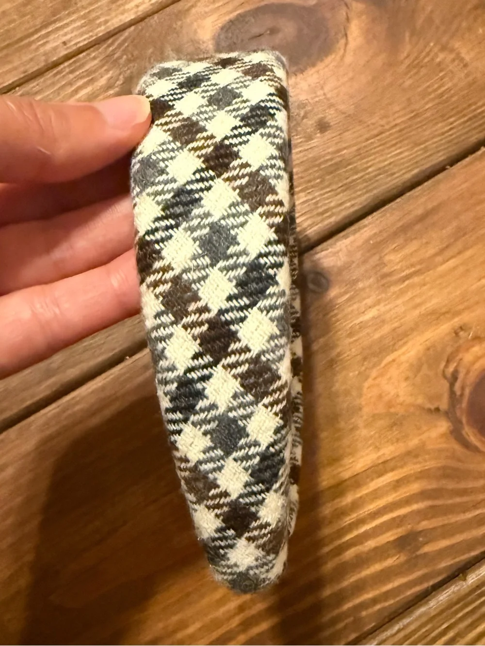 J. Crew wide Houndstooth headband